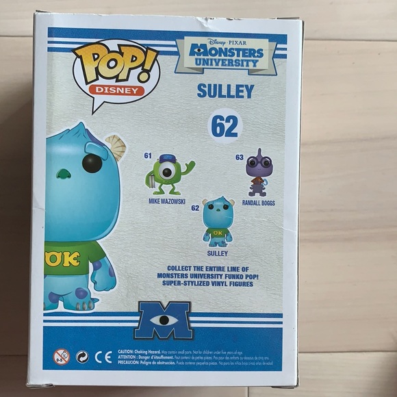 New! Funko POP! Monsters University Sulley #62 - Picture 3 of 6